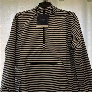 Chatham Anorak Wind and Water Proof. Women. Size L.  Blue and White. NWT